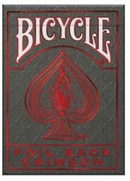 Karty Bicycle Foil Back Crimson
