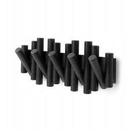 Wieszak ścienny drewniany 38 cm z 5 uchwytami