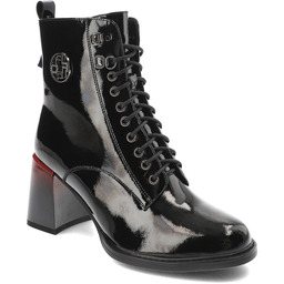 Filippo Czarne Botki Eleganckie Obuwie Damskie Na Obcasie