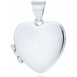 Delikatny rodowany srebrny otwierany wisiorek puzderko sekretnik gładkie