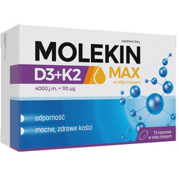 D3+K2 MAX w oleju lnianym suplement diety 75