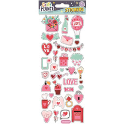 Craft Planet Zabawne kolorowe naklejki ''With Love are