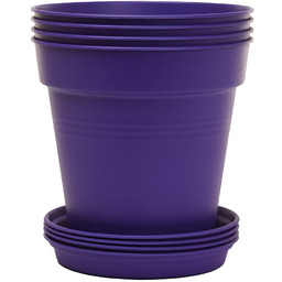 Mintra Domowe doniczki ogrodowe, 4 szt., kwiaty, zioła,