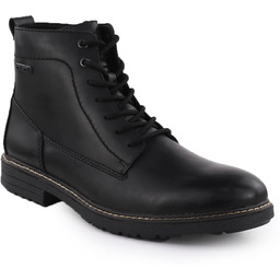Skórzane wodoodporne trzewiki męskie czarne Rieker 33143-00