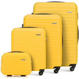 Komplet walizek z ABS-u z żebrowaniem