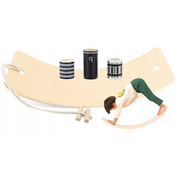 Deska do balansowania Drewniana balansująca ze sznurkiem Trening