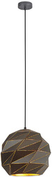 Geometryczna LAMPA wisząca PALERMO PND-2424-1L-GR+GD Italux metalowa OPRAWA