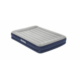 Dmuchany materac flokowany dwuosobowy z pompką 203 x