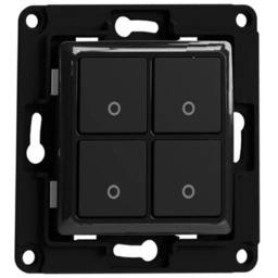 SHELLY Włącznik ścienny Wallswitch4White Czarny