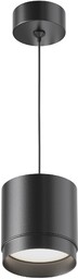 POLAR Lampa wisząca czarna tuba fi8.2cm 12W GX53