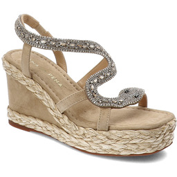 Alma En Pena Beżowe Sandały Eleganckie Obuwie Damskie