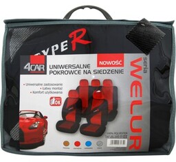 Pokrowce na siedzenia WELUR szare 4Car