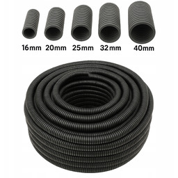 Peszel Rura Karbowana Ochronna Do Kabli Czarna 750N