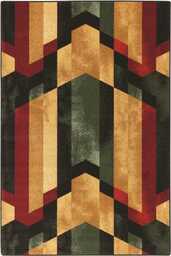 Dywan geometryczny wełniany Agnella Tempo Roh złoty (binding)