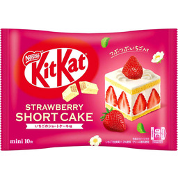 KitKat Mini Strawberry Short Cake, batoniki o smaku