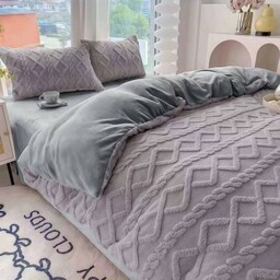 Pościel pluszowa 200x220 4cz. dwustronna miś Inez -