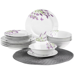 Serwis Obiadowy Porcelanowy 18EL 6OSÓB Komplet Zestaw Talerzy