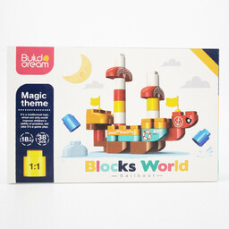 Statek Z Klocków Dla Maluszka 38 El.