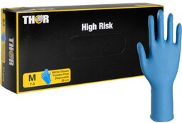 ABENA rękawice nitrylowe Thor High Risk 30cm niebieskie