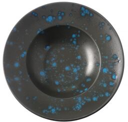 TALERZ DO PASTY FLORA 28 cm CZARNY PORCELANA