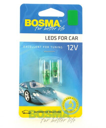 Żarówka LED 12V T10 W5W ZIELONA 2szt 2434