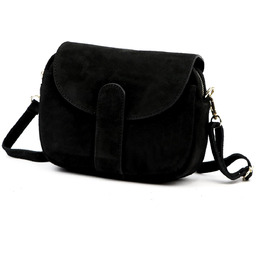 Zgrabna damska zamszowa skórzana listonoszka torebka przez ramię