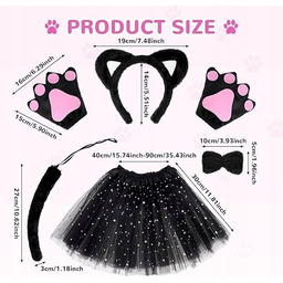 Kostium Kot STRÓJ PRZEBRANIE KOTKA DLA DZIEWCZYNKI KOTEK