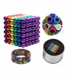 NEOCUBE KULKI MAGNETYCZNE 216 SZTUK 3MM TĘCZOWE KULECZKI