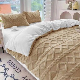 Pościel pluszowa 160x210 4cz. dwustronna miś Inez -