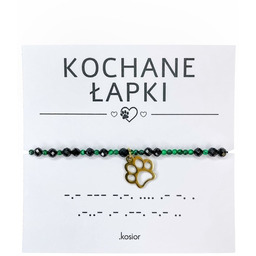 Pakamera Bransoletka z kamieni naturalnych Onyks, Malachit, 10%