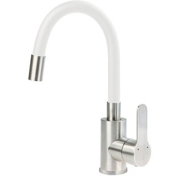 DEANTE Bateria umywalkowa Lupo BLU W240 Biały stal