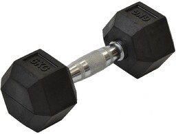 ENERO FIT, Hantla gumowa, Hex, czarny, 6 kg