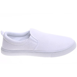 Wsuwane białe męskie trampki slip on