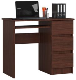 Biurko komputerowe, szuflady, prawe, ASTOR, 90x50x77 cm, wenge,