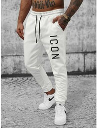 Spodnie dresowe męskie białe OZONEE O/D9125