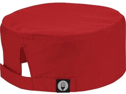 Chef Works Beanie z oddychającej tkaniny twill, czerwone