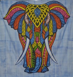 Indyjska Narzuta XXL batik orient Słoń bawełna