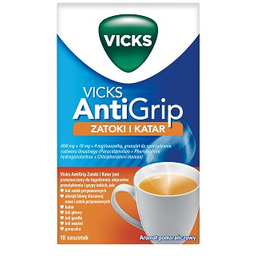 VICKS Antigrip Zatoki i katar, 10 saszetek