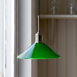 Markslöjd Lampa wisząca szklana Vela, zielony, salon /