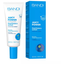 Bandi Juicy Power, nawilżający sorbet do twarzy, borówka