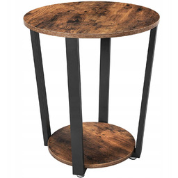Stolik Okrągły kawowy nocny Industrial Loft rustykalny