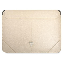 Guess Sleeve GUCS16PSATLE 16'' beżowy /beige Saffiano Triangle