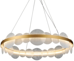 Nube Lampa Wisząca 60cm 75W LED Mosiądz złoty