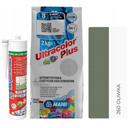 Zestaw Mapei fuga Ultracolor Plus 2kg silikon Mapesil
