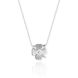 Złoty naszyjnik z diamentami białe złoto pr. 585