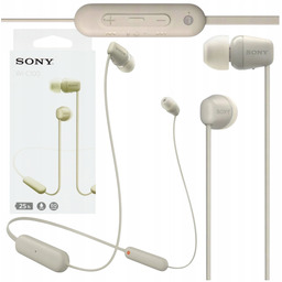 Słuchawki Bezprzewodowe Dokanałow Sony Beżowe Bluetooth Wodoodporne 25H