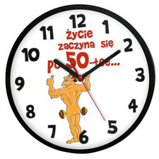 Zegar naścienny dla 50-latka