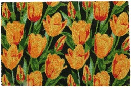 Wycieraczka kokosowa Orange tulips, 39 x 59 cm