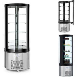 Witryna chłodnicza cukiernicza okrągła 4 półki LED 360L