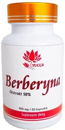 Yucca Berberyna HCL 98% Suplement diety, 60 kapsułek